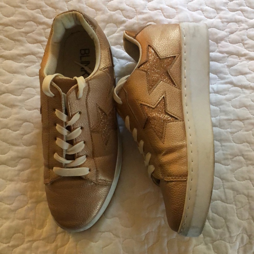 Rose gold star sneakers